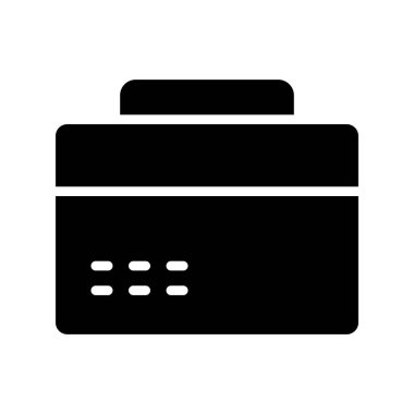 Banka kartı glifleri düz vektör simgesi