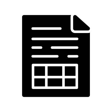 Kağıt kabartma ikonlu belge. kağıt kağıt ikonu. vektör izole