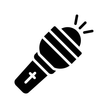 mikrofon simgesi vektör illüstrasyonu