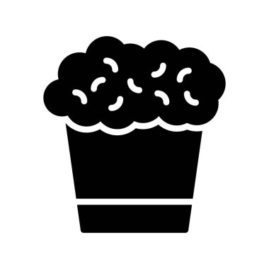 patlamış mısır ikonu vektör illüstrasyonu