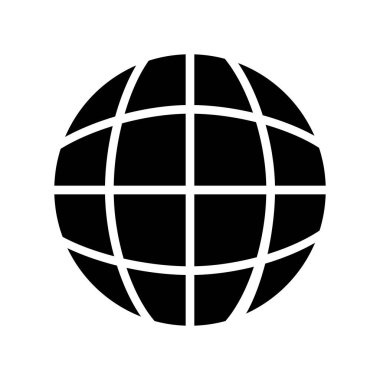 dünya düz simgesi, vektör, illüstrasyon