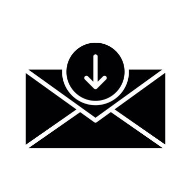 e-posta vektörü düz simgesi