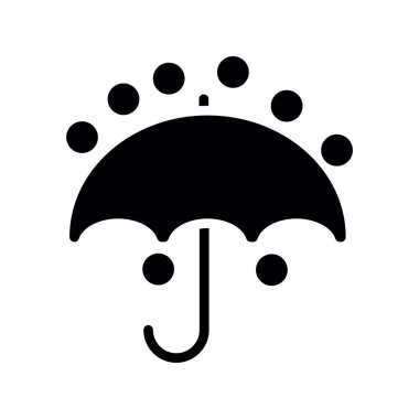 vektör şemsiye simgesi, vektör illüstrasyonu