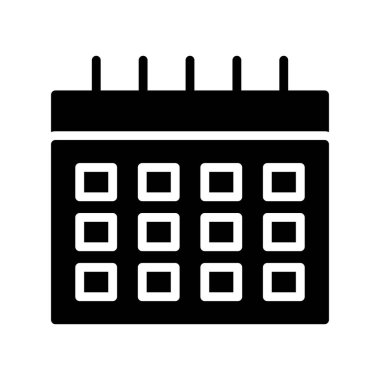 Takvim simgesi vektörü. düz dizayn sembolü.