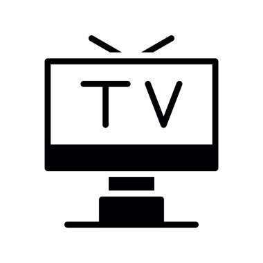 TV simgesi vektör illüstrasyonu