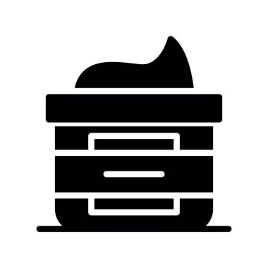 Kitap yığını simgesi, basit vektör illüstrasyonu