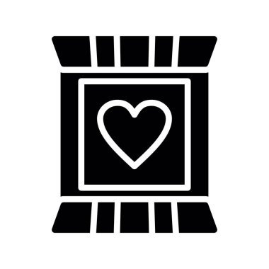 Kalp ikonu vektör illüstrasyonu