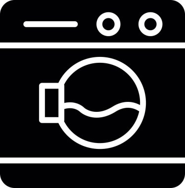 çamaşır makinesi simgesi vektör illüstrasyon tasarımı