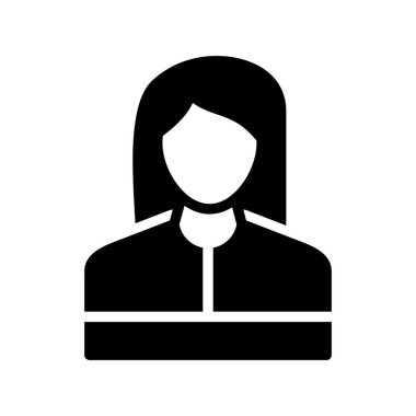 kadın simge vektör illüstrasyonu