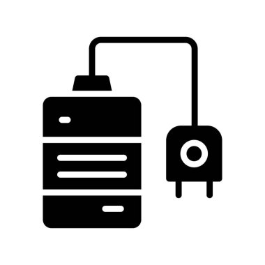 Şeffaf bir arkaplanda pil vektör çizimi. Birinci kalite semboller. Konsept ve grafik tasarımı için simgeler.