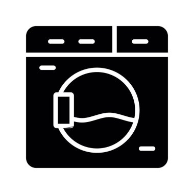 çamaşır vektörü kabartma düz simgesi