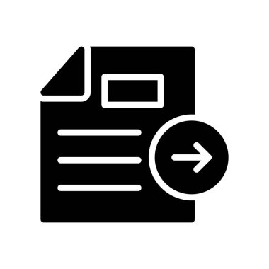 Belge Glifler düz vektör simgeler