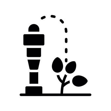 bahçe ve bahçe simgesi vektörü