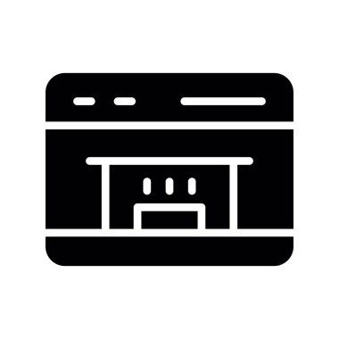 Web vektör simgesi düz simgesi