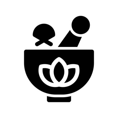 Yiyecek ve içecek vektör simgesi. İllüstrasyon, düz tasarım.