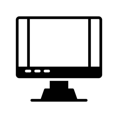 bilgisayar ekranı simgesi, düz biçim