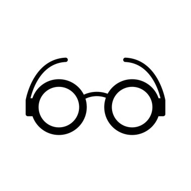 Web ve mobil uygulaması tasarımı, gözlük logo kavramı için beyaz arka plan üzerinde izole gözlük simge vektör