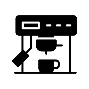 kahve makinesi simge vektör çizim
