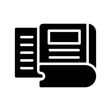 belge glyph düz vektör simgesi