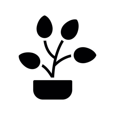 Büyüyen bitki simgesi, düz tasarım