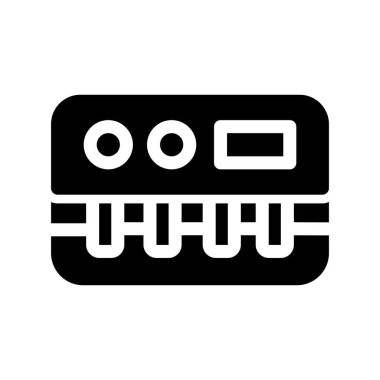 Cpu vektör düz simgesi