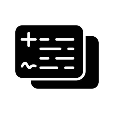 tıbbi rapor glyph düz vektör simgesi