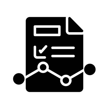 Veri analizi glif simgesi