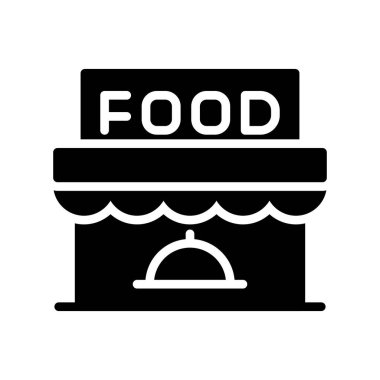 Restoran simgesi vektör çizimi tasarımı