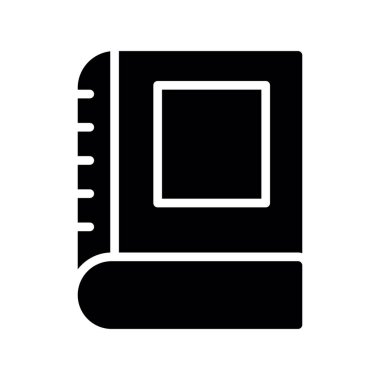 kitap vektörü glyph düz simgesi