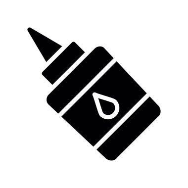 Boya fırçası simgesi düz stil. resim vektörü çizimi, izole edilmiş