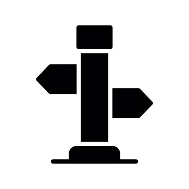 Yön yönü simge vektör illüstrasyonu