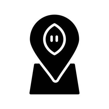 konum vektörü düz simge