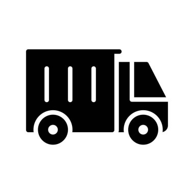 Teslimat kamyonunun vektör simgesi