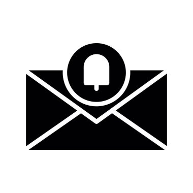 e-posta vektörü düz simgesi