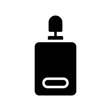 Bir sıvı simgenin siyah ve beyaz vektör illüstrasyonuName