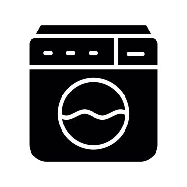Vektör çamaşır makinesi simgesini