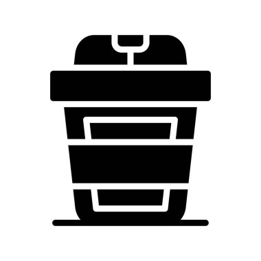 Çöp kutusu simgesi, basit stil