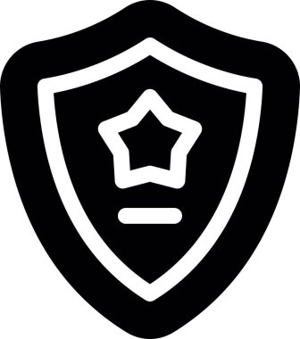 Bir kalkan simgesinin vektör illüstrasyonu