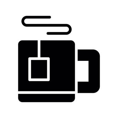 Kahve makinesi simgesi, basit vektör illüstrasyonu