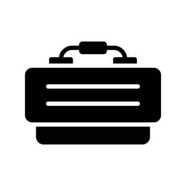 Düz dizaynlı evrak çantası simgesi. vektör illüstrasyonu.