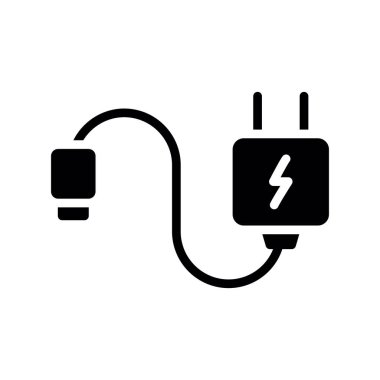 Dolgu simgesi vektörü. izole edilmiş siyah simge sembolü. Fiş işareti. vektör resmi