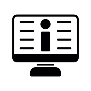 dizüstü bilgisayar glyph düz simgesi