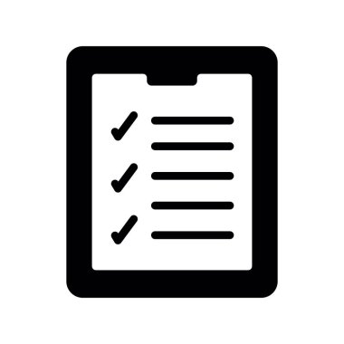 Kontrol listesi simgesi olan pano, satır biçimi