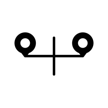 Modern b 'nin vektör illüstrasyonunda müziğin eksik simgesi