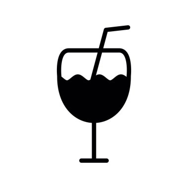 Kokteyl sembol tasarımı, vektör