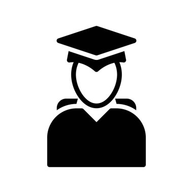 mezuniyet başlığı simgesi, vektör illüstrasyonu