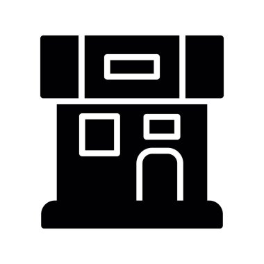 Yapı vinci vektör ikonu tasarımı illüstrasyonu