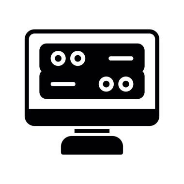 bilgisayar izleme simgesi, vektör illüstrasyonu