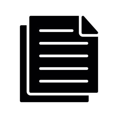 Belge dosya glif simgesi