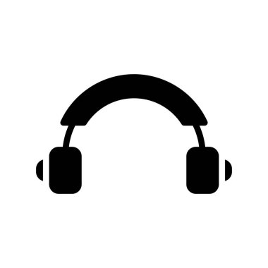 Kulaklık simgesi, vektör illüstrasyonu